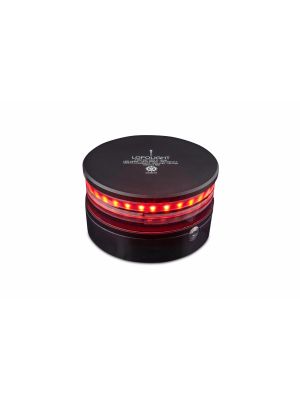 360° Red, double w/0,7 meter cable, black