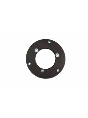 Circular Baseplate for horizontal mount lights aluminium - BLACK